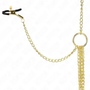 4 Nippel- und Kitzlerklammern, Verstellbar, Gold von Kink Nipple Grip