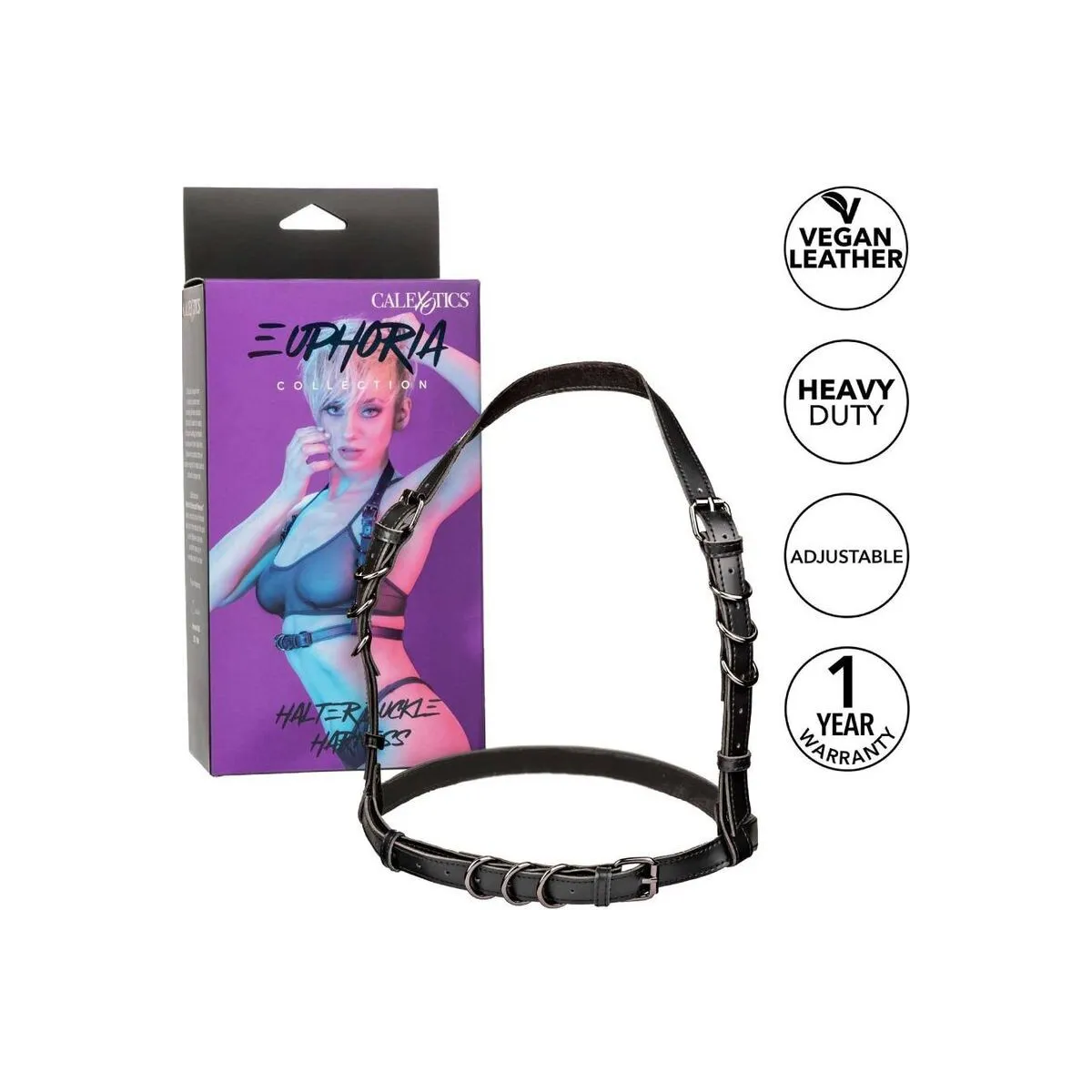 Euphoria Halfterschnallengeschirr Schwarz von Calexotics | Fesselliebe.de