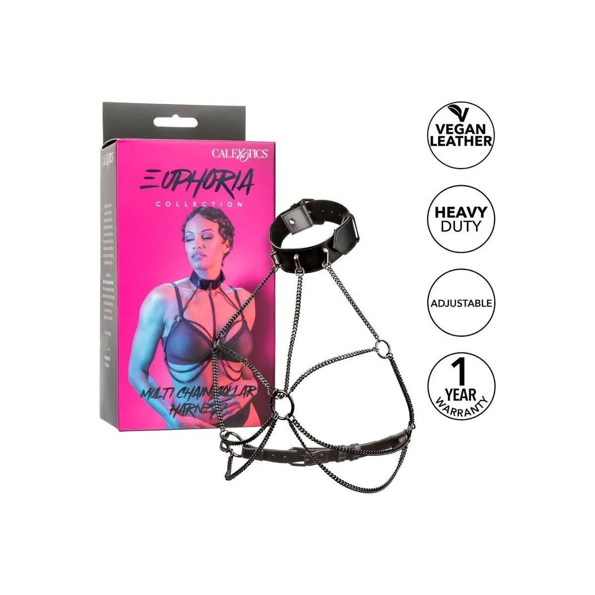 Euphoria Mehrkettenhalsbandgeschirr von Calexotics | Fesselliebe.de