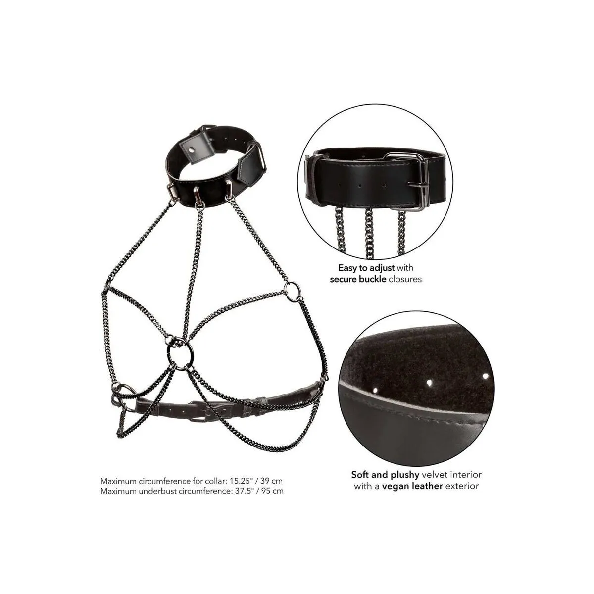 Euphoria Mehrkettenhalsbandgeschirr von Calexotics | Fesselliebe.de
