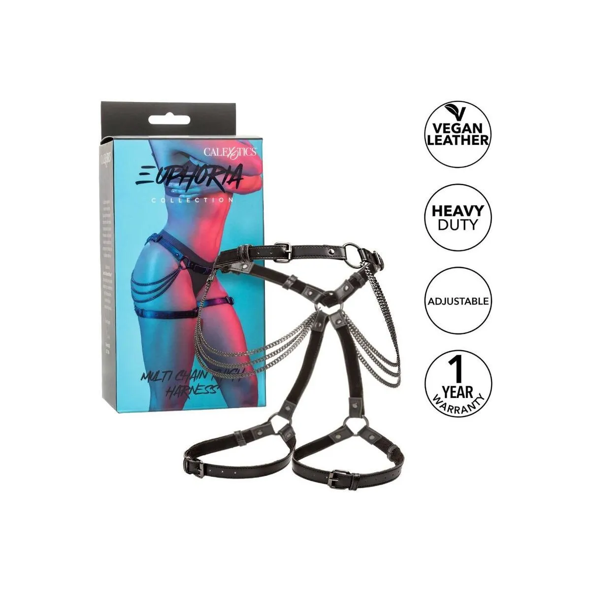 Euphoria Mehrketten-Oberschenkelgeschirr von Calexotics | Fesselliebe.de