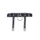 953744 Verstellbares Punk-Strumpfhose aus Leder Schwarz eine Grösse von Subblime Fetish | Fesselliebe.de