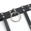 953744 Verstellbares Punk-Strumpfhose aus Leder Schwarz eine Grösse von Subblime Fetish