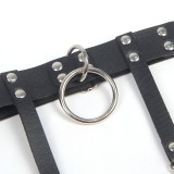 953744 Verstellbares Punk-Strumpfhose aus Leder Schwarz eine Grösse von Subblime Fetish | Fesselliebe.de