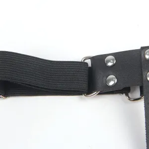 953744 Verstellbares Punk-Strumpfhose aus Leder Schwarz eine Grösse von Subblime Fetish