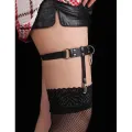 953744 Verstellbares Punk-Strumpfhose aus Leder Schwarz eine Grösse von Subblime Fetish
