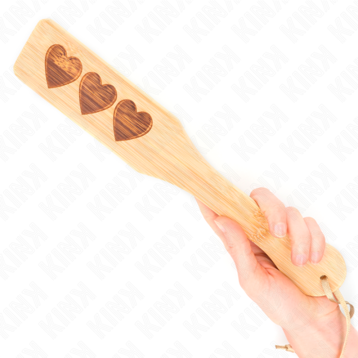 Bambuspalette Herzdesign 32 X 5,5 cm von Kink Impact & Touch | Fesselliebe.de