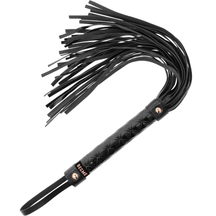 Veganer Leder Flogger von Begme Black Edition | Fesselliebe.de