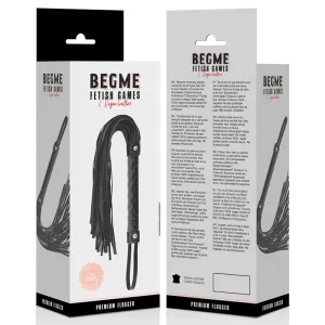 Veganer Leder Flogger von Begme Black Edition
