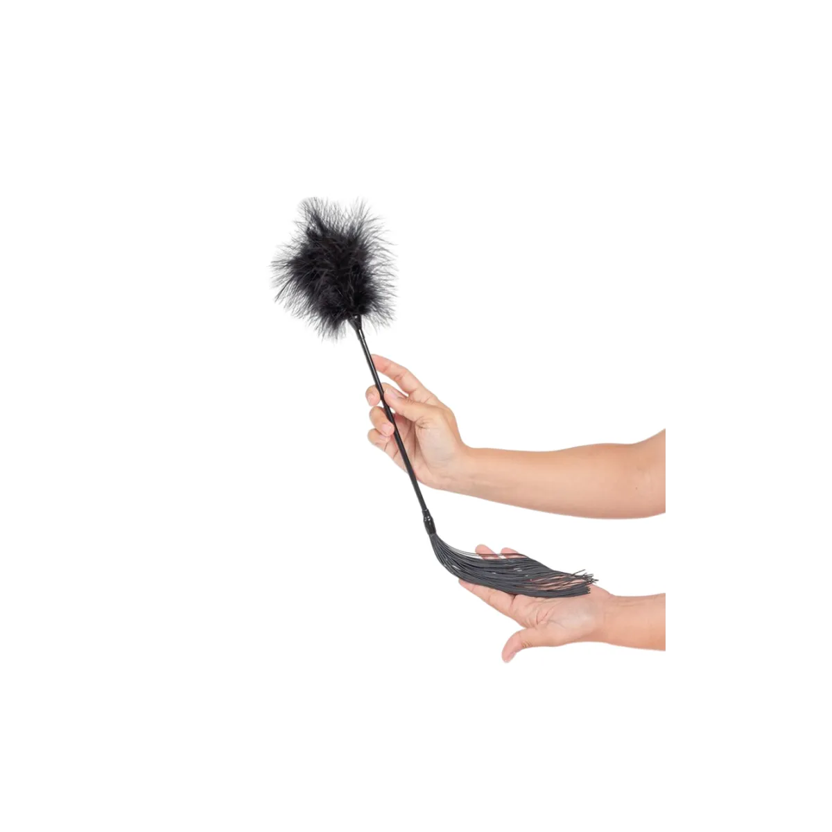 Staubwedel + Schwarze Peitsche von Secretplay 100% Fetish | Fesselliebe.de