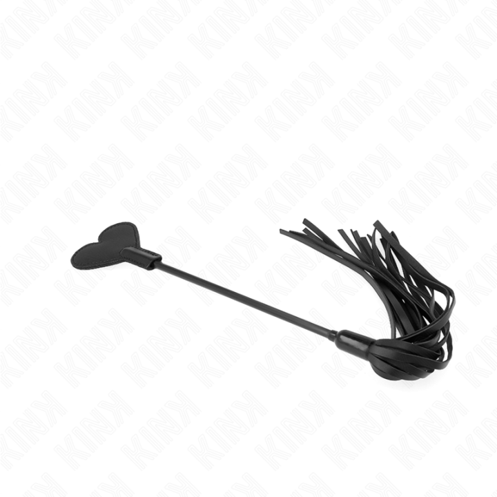 Range Peitsche mit Herzplatte 35 cm von Kink Impact & Touch | Fesselliebe.de
