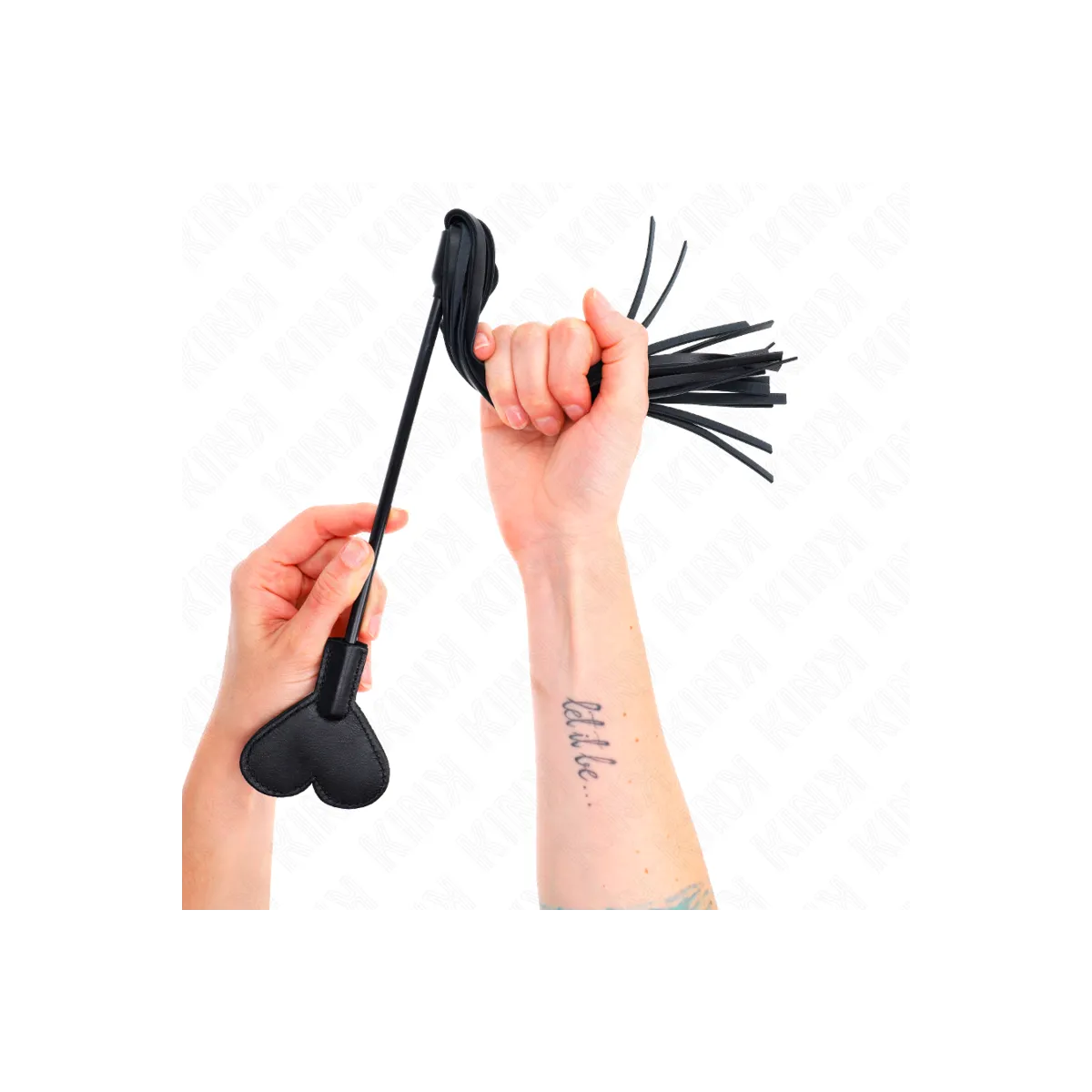 Range Peitsche mit Herzplatte 35 cm von Kink Impact & Touch | Fesselliebe.de