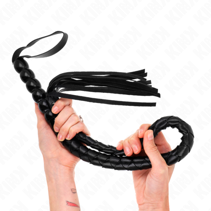 Schlangenpeitsche mit Perlen 80 cm von Kink Impact & Touch | Fesselliebe.de