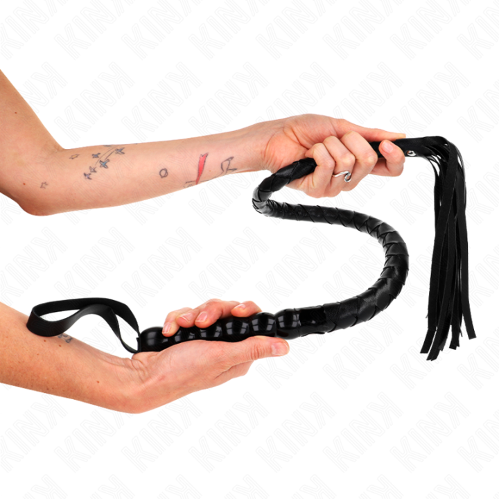 Schlangenpeitsche mit Perlen 80 cm von Kink Impact & Touch | Fesselliebe.de