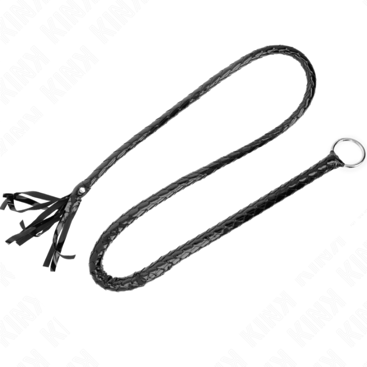 Lange Glänzende Pvc-Peitsche 138 cm von Kink Impact & Touch | Fesselliebe.de