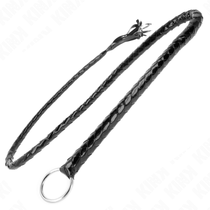 Lange Glänzende Pvc-Peitsche 138 cm von Kink Impact & Touch | Fesselliebe.de