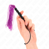 Mini Silikonpeitsche mit 6 Lila Perlen 26 cm von Kink Impact & Touch | Fesselliebe.de