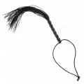 Mini Silikonpeitsche mit 6 Schwarzen Perlen 26 cm von Kink Impact & Touch