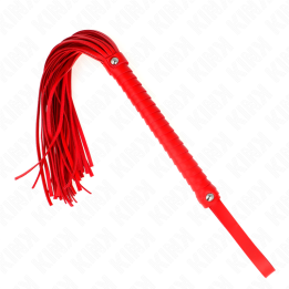 Peitsche mit Rotem Strukturiertem Griff 48,5 cm von Kink Impact & Touch | Fesselliebe.de