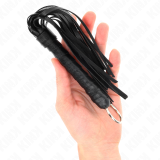 Einfache Mini-Peitsche Schwarz 28 cm von Kink Impact & Touch | Fesselliebe.de