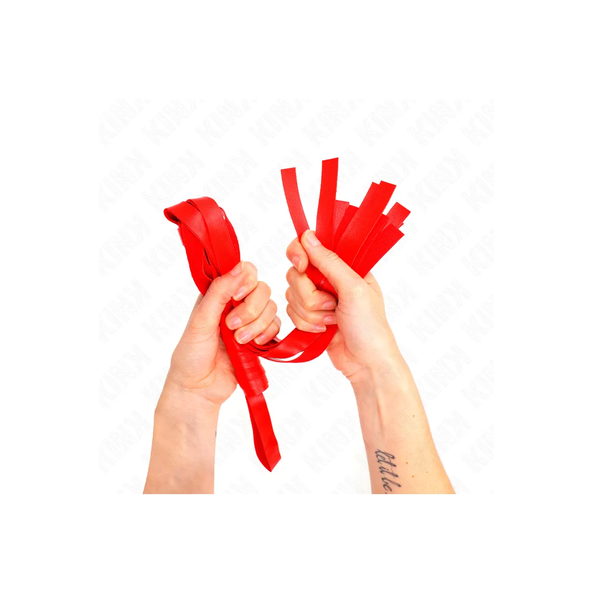 Rote Breitschwanzpeitsche 48,5 cm von Kink Impact & Touch | Fesselliebe.de