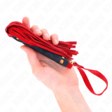Rote Wildleder Mini-Peitsche 30 cm von Kink Impact & Touch | Fesselliebe.de