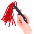 Rote Wildleder Mini-Peitsche 30 cm von Kink Impact & Touch