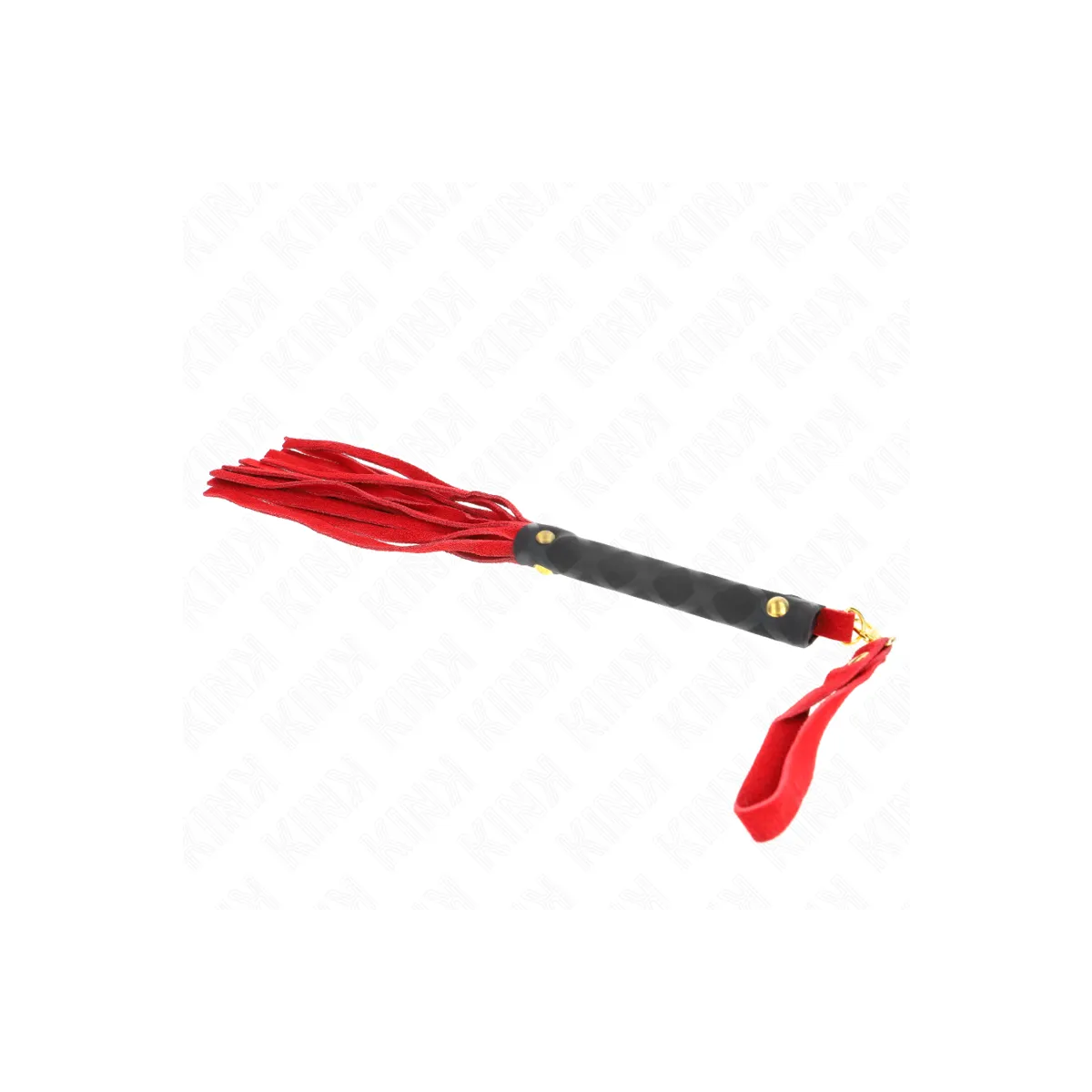 Rote Wildleder Mini-Peitsche 30 cm von Kink Impact & Touch | Fesselliebe.de