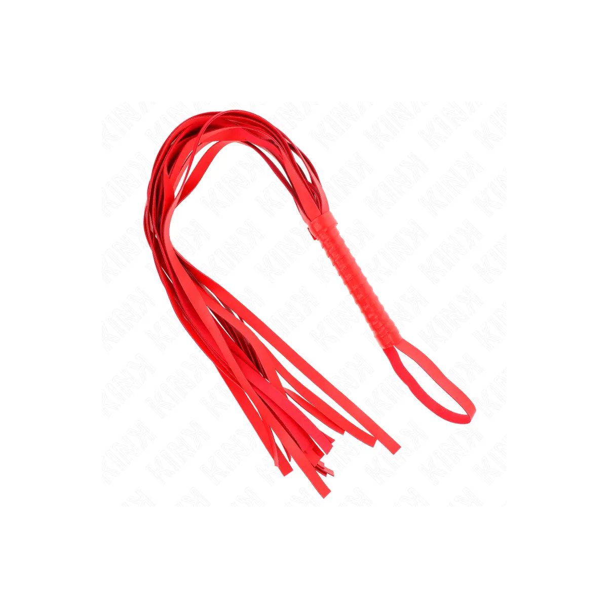 Rote Peitsche mit Kurzem Griff und Langem Schwanz 70 cm von Kink Impact & Touch | Fesselliebe.de