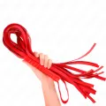 Rote Peitsche mit Kurzem Griff und Langem Schwanz 70 cm von Kink Impact & Touch