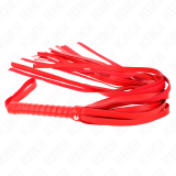 Rote Peitsche mit Kurzem Griff und Langem Schwanz 70 cm von Kink Impact & Touch | Fesselliebe.de