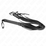 Negro Peitsche mit Kurzem Griff und Langem Schwanz 70 cm von Kink Impact & Touch | Fesselliebe.de