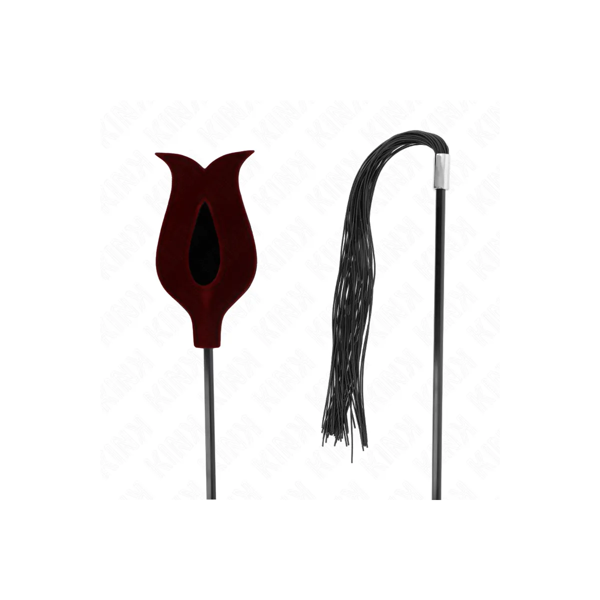 Rosenform Quastenpeitsche aus Silikon 45 cm von Kink Impact & Touch | Fesselliebe.de