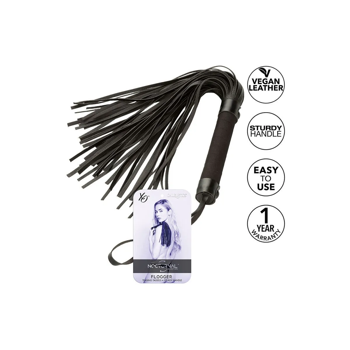 Nocturnal Flogger Leder Schwarz von Calexotics | Fesselliebe.de