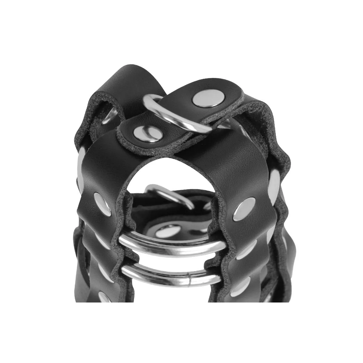 Keuschheitskfig aus Leder mit Schloss von Darkness Bondage | Fesselliebe.de