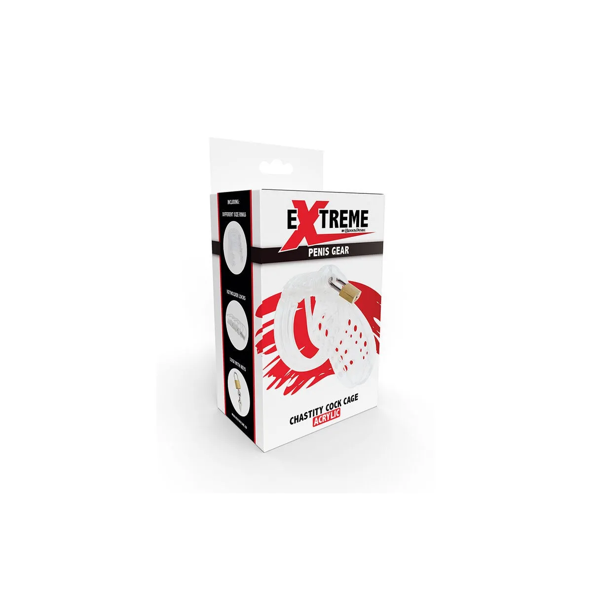 Extreme Keuschheitspferdkäfig Acryl Einstellbar Klar von Hidden Desire | Fesselliebe.de
