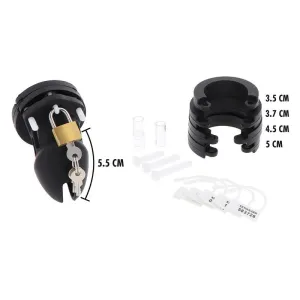 Extreme Keuschheitspumpenkäfig aus Silikon Grösse S Schwarz von Hidden Desire