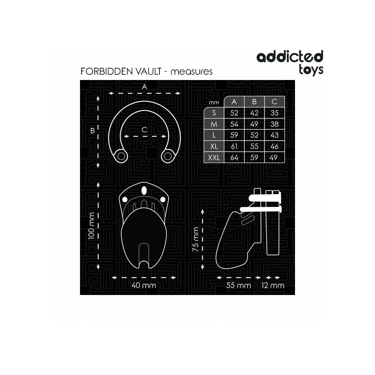 Verbotenes Peniskäfig 10 cm von Addicted Toys Locked | Fesselliebe.de