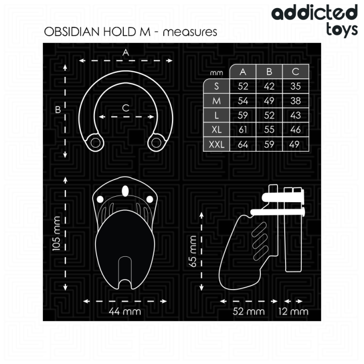 Obsidian Hold Peniskäfig Grösse M von Addicted Toys Locked | Fesselliebe.de