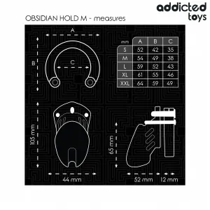 Obsidian Hold Peniskäfig Grösse M von Addicted Toys Locked