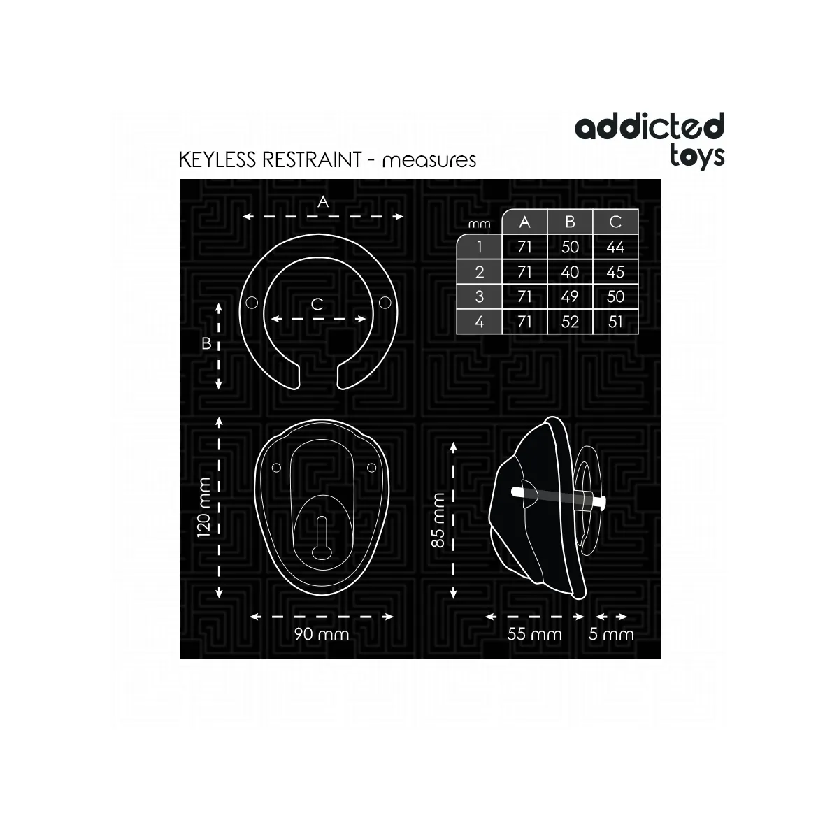 Schlüsselloser Peniskäfig 11,5 cm von Addicted Toys Locked | Fesselliebe.de