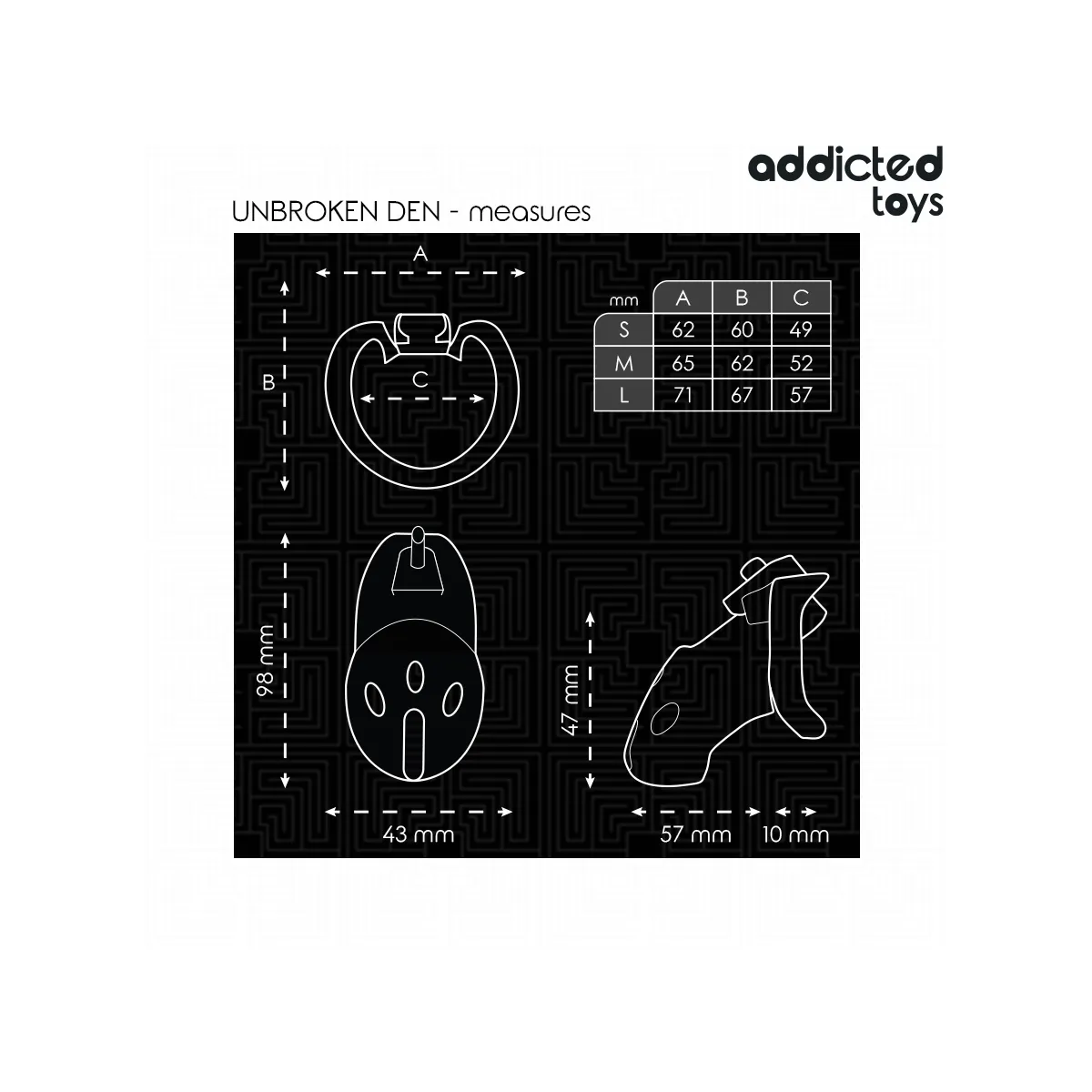 Unbroken den Peniskäfig 9,8 cm von Addicted Toys Locked | Fesselliebe.de