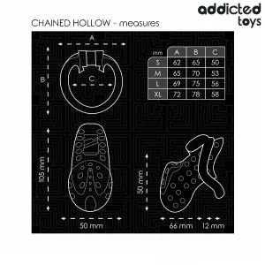 Angeketteter Hohlpeniskäfig 10,5 cm von Addicted Toys Locked