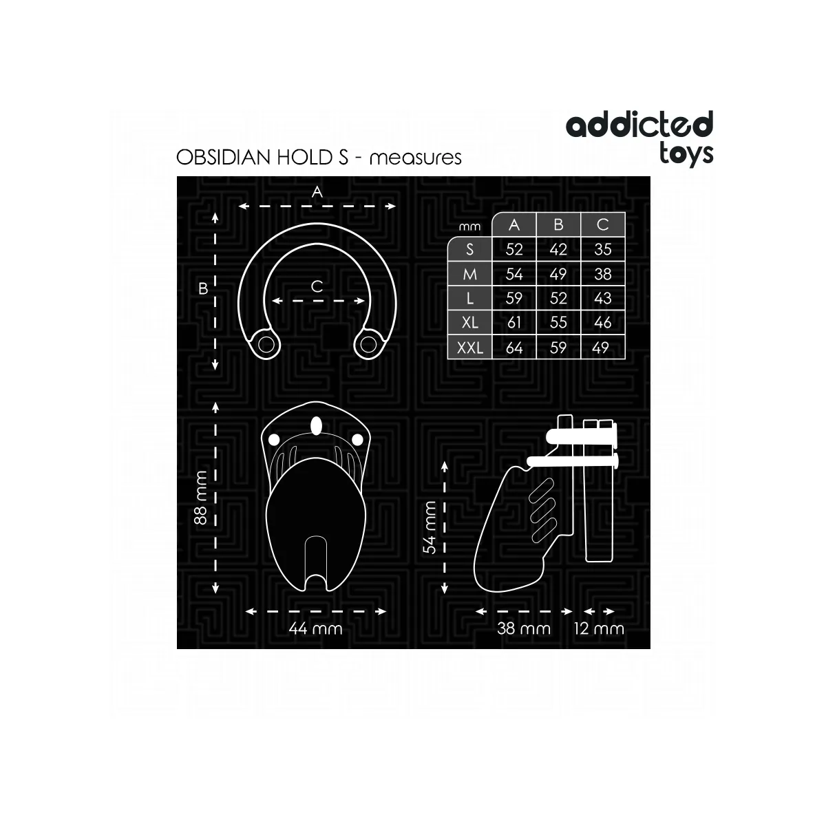 Obsidian Hold Peniskäfig Grösse S von Addicted Toys Locked | Fesselliebe.de