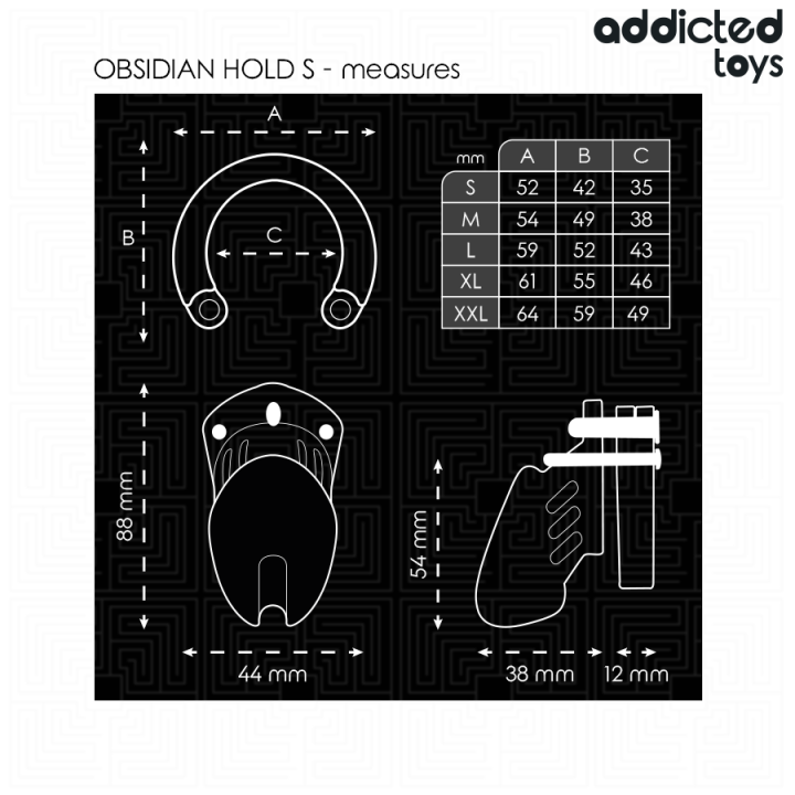 Obsidian Hold Peniskäfig Grösse S von Addicted Toys Locked | Fesselliebe.de