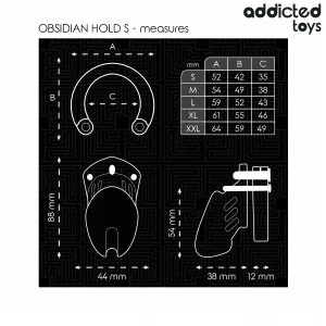 Obsidian Hold Peniskäfig Grösse S von Addicted Toys Locked