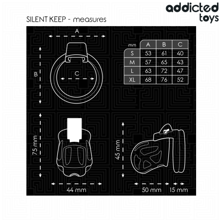 Silent Keep Peniskäfig 7,5 cm von Addicted Toys Locked | Fesselliebe.de