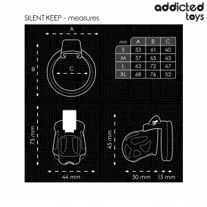 Silent Keep Peniskäfig 7,5 cm von Addicted Toys Locked