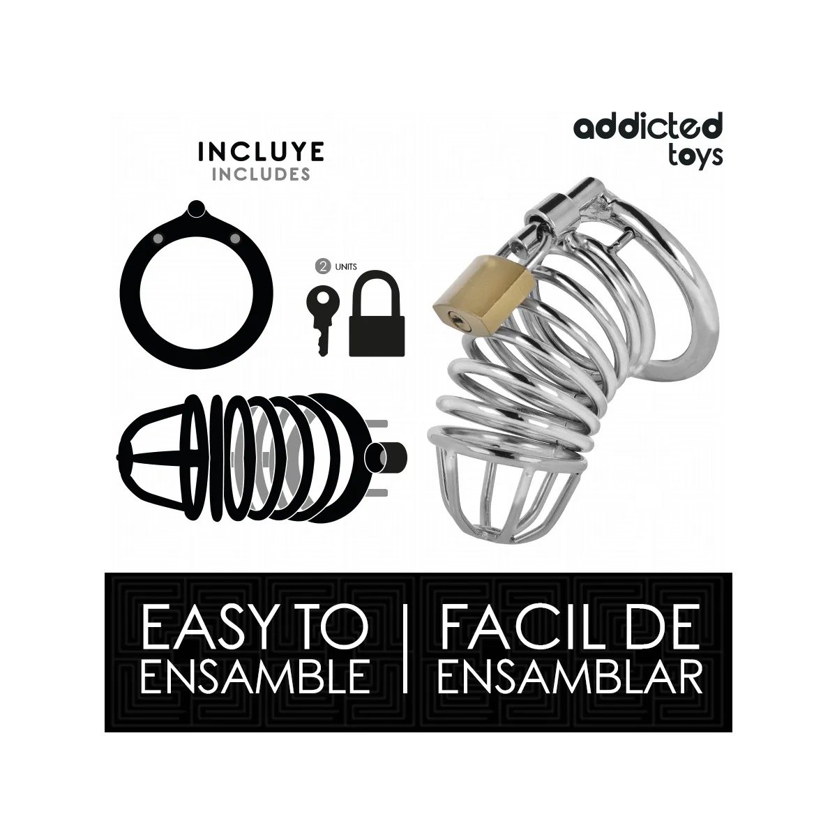 Iron Cell Metall-Peniskäfig Grösse M von Addicted Toys Locked | Fesselliebe.de