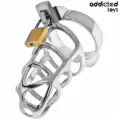 Silberner Peniskäfig aus Metall, Grösse S von Addicted Toys Locked